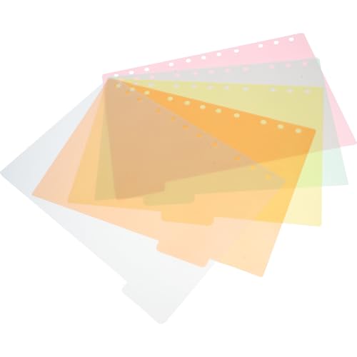 Homoyoyo 5Blätter Trennblätter aus Abnehmbare Notizbuchteiler mit Löchern für Berichte Präsentationen und für Hardcover Notizbücher und Planer von Homoyoyo