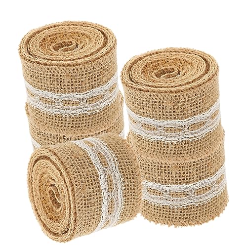 Homoyoyo 5Rollen Dekorative Bänder Jute Und Spitze Geschenkband Für Babyparty Themenparty Und DIY Handwerk Empfindliches Dekoband Für Geschenkverpackungen von Homoyoyo