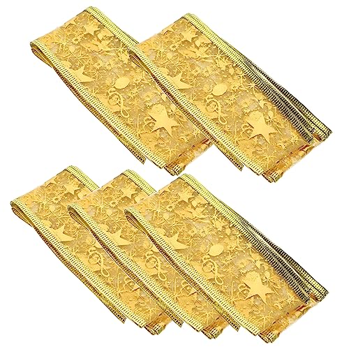 Homoyoyo 5Rollen Geschenkbänder Im Stil Goldene Schleifen Für Geschenkverpackung Dekoration Von Kuchen Und Geschenken Für Hochzeiten Und Feiern Homoyoyo 5Rollen Geschenkbänder Im Stil Goldene Schleifen Für Geschenkverpackung Dekoration Von Kuchen Und Geschenken Für Hochzeiten Und Feiern von Homoyoyo