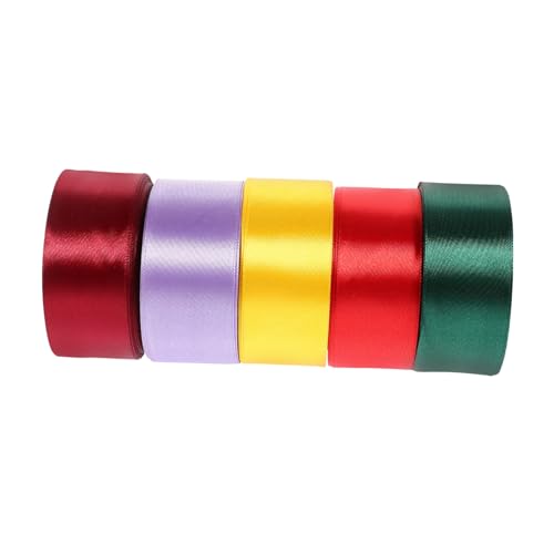 Homoyoyo 5Rollen Geschenkband Dekorative Satinbänder Farben Helllila Weinrot Für Geschenkverpackung Basteln Und Dekoration Homoyoyo 5Rollen Geschenkband Dekorative Satinbänder Farben Helllila Weinrot Für Geschenkverpackung Basteln Und Dekoration von Homoyoyo