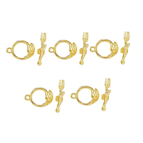 Homoyoyo 5Sätze Ot Toggle Verschluss Sets für DIY Schmuckherstellung Kipp T Bar Verschlüsse für Armbänder und Vielseitig Einsetzbar von Homoyoyo