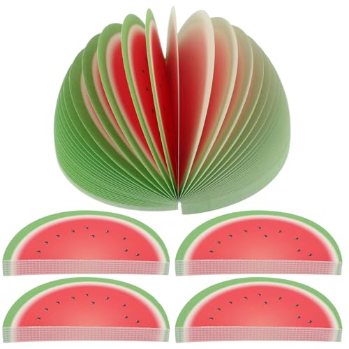 Homoyoyo 5Stücke DIY Cartoon Wassermelonen Notizblock Teiliges für Planung Erinnerungen und Aktivitäten Tragbar für To Do Listen und Zeitmanagement Perfektes von Homoyoyo