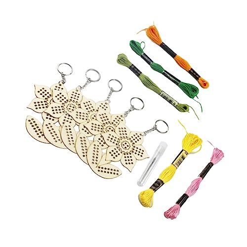 Homoyoyo 5Stücke Holz Kreuzstich Kit Sonnenblume Schlüsselanhänger DIY Bastelset Holzkreuzstich Dekoration Zufällige Fadenfarben Für Handarbeiten Homoyoyo 5Stücke Holz Kreuzstich Kit Sonnenblume Schlüsselanhänger DIY Bastelset Holzkreuzstich Dekoration Zufällige Fadenfarben Für Handarbeiten von Homoyoyo