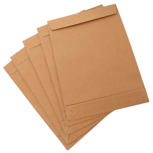 Homoyoyo 5Stücke Kraftpapier Dokumententaschen mit Selbstklebeverschluss für Aufbewahrung und Versand von Unterlagen für Kleinunternehmen Bürobedarf und Geschenkverpackungen Homoyoyo 5Stücke Kraftpapier Dokumententaschen mit Selbstklebeverschluss für Aufbewahrung und Versand von Unterlagen für Kleinunternehmen Bürobedarf und Geschenkverpackungen von Homoyoyo