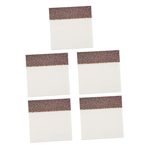 Homoyoyo 5Stücke Leopard Memo Pads Selbstklebende Notizzettel für Büro und Schule Zubehör für Lehrer und Vielseitig Einsetzbar von Homoyoyo