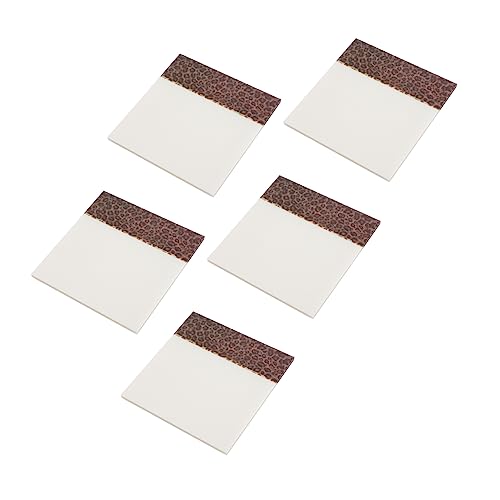 Homoyoyo 5Stücke Leopard Muster Notizblätter Klebrige Pads für Büro und Schule Kreative Haftnotizen für Lehrer Vielseitig Einsetzbar Auffälliges Design von Homoyoyo