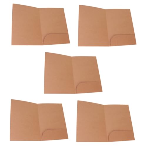 Homoyoyo 5Stücke Papierordner Aus Kraftpapier Einseitiger Steckordner Für Dokumente Aktentasche Für Bürobedarf Und Langlebig Für Präsentationen von Homoyoyo