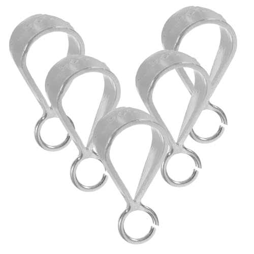 Homoyoyo 5Stücke Silber Klemmbügel Für Schmuckherstellung Schmuckanhänger Mit Verbindungsschnallen Klemmschließe Für Halsketten Und Anhänger Für DIY Schmuckprojekte von Homoyoyo