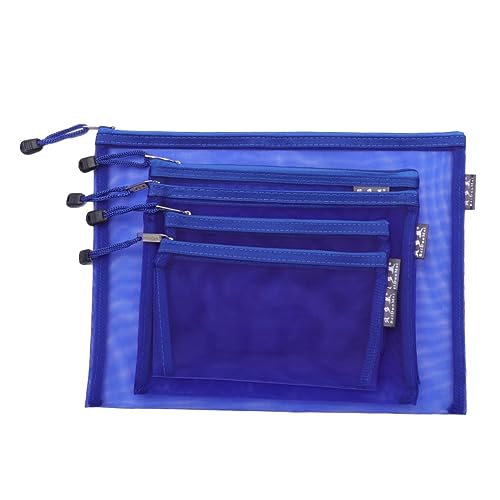 Homoyoyo 5Stücke Teiliges Blauer Tragbarer Dokumententasche aus Mesh mit Reißverschluss Durchsichtige Aufbewahrung für Büro und Schulbedarf Homoyoyo 5Stücke Teiliges Blauer Tragbarer Dokumententasche aus Mesh mit Reißverschluss Durchsichtige Aufbewahrung für Büro und Schulbedarf von Homoyoyo