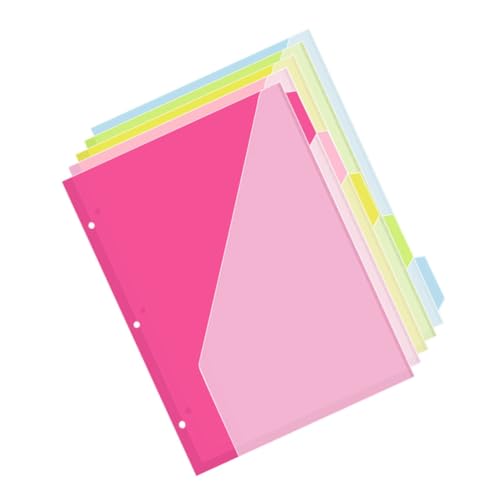 Homoyoyo 5Stücke Trennwände Für Ordner Gestanzte Teiler Praktische Und Langlebige Pocket Divider Für Ordner Zubehör von Homoyoyo