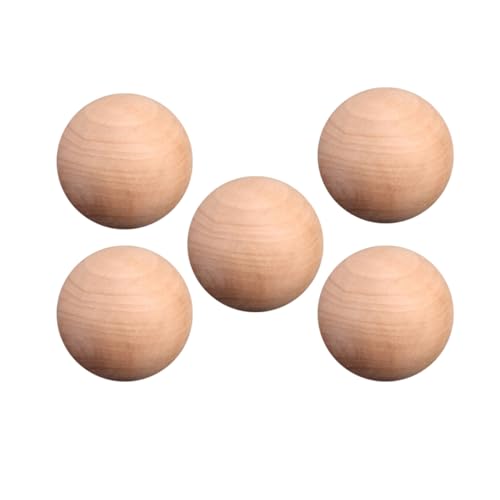 Homoyoyo 5Stücke Unbemalte Holzperlen Durchmesser DIY Bastelmaterial für Projekte für Personalisierte Wohnaccessoires Umweltfreundlichem Naturholz von Homoyoyo