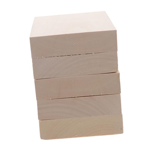 Homoyoyo 5Stücke Unfertige Holzblöcke Lindenholz für DIY Handwerk zum Schnitzen von Alphabet und Puzzle Blöcken Hochwertige Holzplatten Homoyoyo 5Stücke Unfertige Holzblöcke Lindenholz für DIY Handwerk zum Schnitzen von Alphabet und Puzzle Blöcken Hochwertige Holzplatten von Homoyoyo