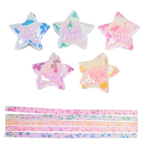 Homoyoyo 5Taschen Beutel Origami Sternpapierstreifen Dekoratives Faltpapier Leuchtenden Farben Für DIY Bastelprojekte Festival Dekoration Und Bastelideen Verschiedene Designs von Homoyoyo