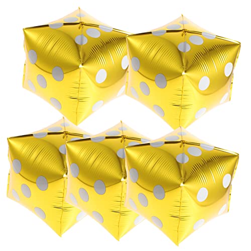 Homoyoyo 5er Set Aufblasbare Jumbo-Würfel Aus Aluminium – Riesige 18x18x18 Cm Aufblasbare Würfel Für Poolspiele - Mottopartys Und Als Gastgeschenk in Gold Homoyoyo 5er Set Aufblasbare Jumbo-Würfel Aus Aluminium – Riesige 18x18x18 Cm Aufblasbare Würfel Für Poolspiele - Mottopartys Und Als Gastgeschenk in Gold von Homoyoyo