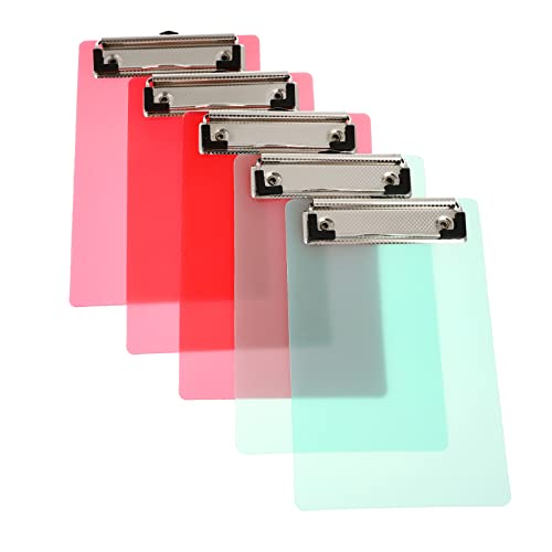 Homoyoyo 5er-pack Schreibtafel Aus Sperrholz Bunte Klemmbretter Pastell Schwarze Mini -klemmbretter -klemmbretter Massen-klemmbretter Speicherplatz Schreiben Memo -pad Zufällige Farbe von Homoyoyo