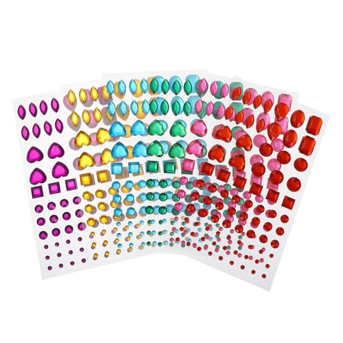Homoyoyo 6 Blätter DIY Kristall Sticker Acryl Diamant Aufkleber Selbstklebend Glitzersteine Handgemacht Bunte Schmuck Deko für Bastelarbeiten und Nagelkunst Homoyoyo 6 Blätter DIY Kristall Sticker Acryl Diamant Aufkleber Selbstklebend Glitzersteine Handgemacht Bunte Schmuck Deko für Bastelarbeiten und Nagelkunst von Homoyoyo