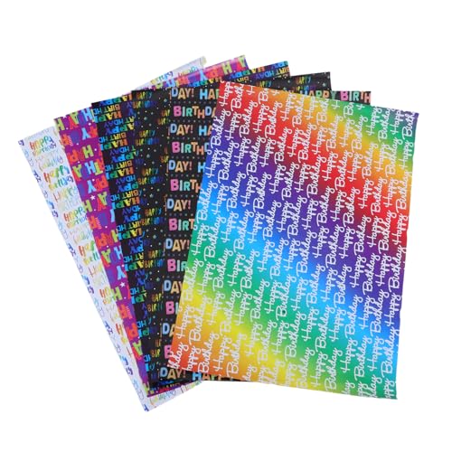 Homoyoyo 6 Blätter Teiliges Geschenkpapier Happy Birthday Verpackungspapier Robustem Beschichtetem Papier Vielseitig Verwendbar für Babyparty Geburtstagsfeier Geschenkverpackung Einfach zu Homoyoyo 6 Blätter Teiliges Geschenkpapier Happy Birthday Verpackungspapier Robustem Beschichtetem Papier Vielseitig Verwendbar für Babyparty Geburtstagsfeier Geschenkverpackung Einfach zu von Homoyoyo