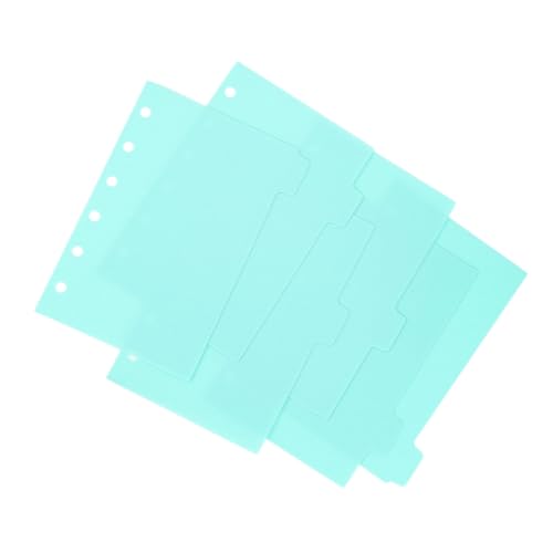 Homoyoyo 6 Blatt PP Register Trennblätter Teilig Stabile Ringbuch Trennblätter für Budget Planer Notizbuch Journal Vielseitige Organisationshilfe für Dokumente und Notizen von Homoyoyo