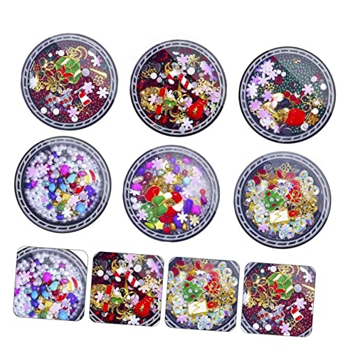 Homoyoyo 6 Boxen Weihnachts Nail Art Strasssteine Nagelverzierung Mix Schneeflocke Santa Perlen Nail Decorations für Party und Festtagsdesign Homoyoyo 6 Boxen Weihnachts Nail Art Strasssteine Nagelverzierung Mix Schneeflocke Santa Perlen Nail Decorations für Party und Festtagsdesign von Homoyoyo