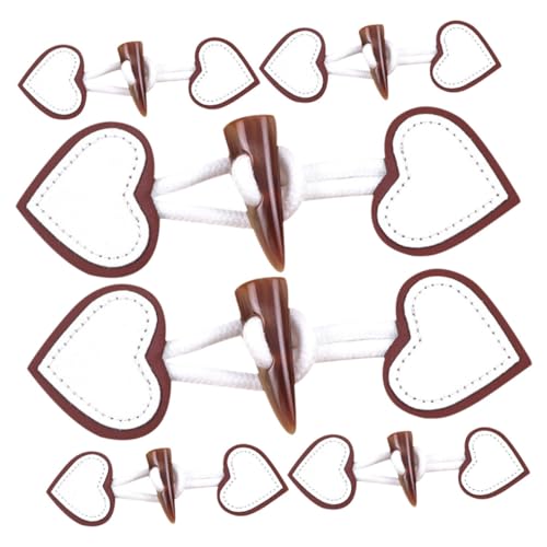 Homoyoyo 6 Paare Horn knebelknöpfe für Mäntel Leder knebelverschlüsse für Jacken DIY Mantelverschluss Knöpfe Vielseitige Trachtenknöpfe für Wollmäntel und Strickprojekte Homoyoyo 6 Paare Horn knebelknöpfe für Mäntel Leder knebelverschlüsse für Jacken DIY Mantelverschluss Knöpfe Vielseitige Trachtenknöpfe für Wollmäntel und Strickprojekte von Homoyoyo