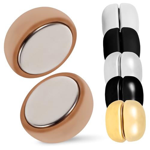 Homoyoyo 6 Paare Magnetische Hijab Clips Runde Magnetverschlüsse Silber Praktische und Lösung für Schals und Kleidung von Homoyoyo