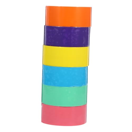 Homoyoyo 6 Rollen Bunte Klebebänder aus Selbstklebendes Langlebiges Ball Tape für DIY Basteln Praktische Sichere und Dekompressionsfördernde Klebestreifen für Erwachsene von Homoyoyo