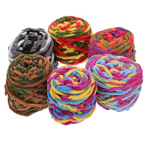 Homoyoyo 6 Rollen Dickes Strick Häkelgarn Weiches Hautfreundliches Acrylgarn für Schal Pullover Mütze DIY Handarbeit Langlebiges Garn für Kreative Wollprojekte Homoyoyo 6 Rollen Dickes Strick Häkelgarn Weiches Hautfreundliches Acrylgarn für Schal Pullover Mütze DIY Handarbeit Langlebiges Garn für Kreative Wollprojekte von Homoyoyo