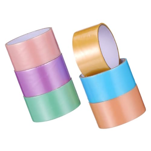 Homoyoyo 6 Rollen Farbige Perlmutt klebebänder Stark Haftende DIY Klebebänder für Vielseitiges Basteln pro Entspannen und Kreativen Gestalten von Homoyoyo