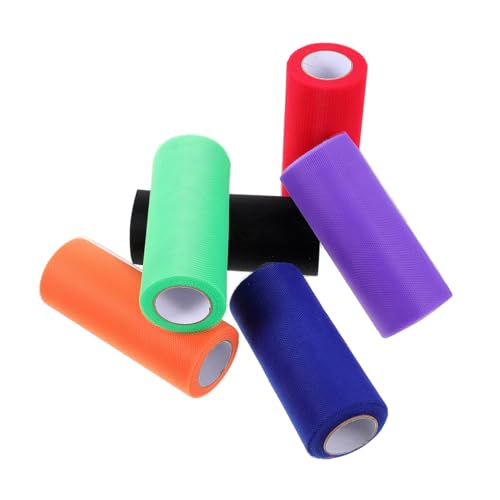 Homoyoyo 6 Rollen Farbiger Tüllstoffrolle Mittelfeste Netz Tüllbänder für Geschenkverpackung Dekoration Nähkleider DIY Bastelbedarf Hautfreundlich Langlebig Farbecht Homoyoyo 6 Rollen Farbiger Tüllstoffrolle Mittelfeste Netz Tüllbänder für Geschenkverpackung Dekoration Nähkleider DIY Bastelbedarf Hautfreundlich Langlebig Farbecht von Homoyoyo