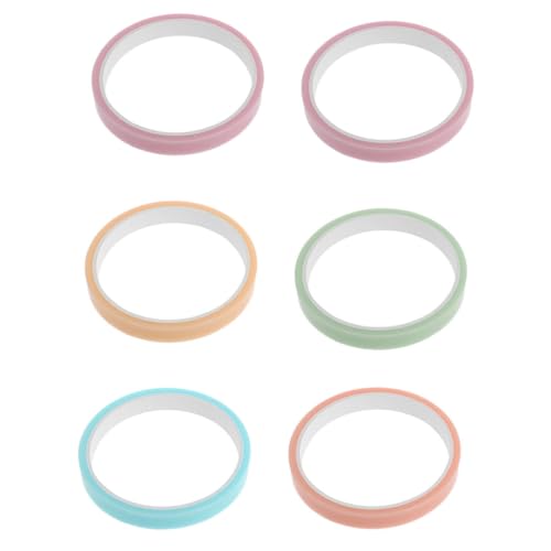 Homoyoyo 6 Rollen Farbiges Klebeband mit Klebrigen Stressbällen Buntes Sicheres Bastelband für Schule Büro Reisen Leicht und Handlich zur Stressreduzierung von Homoyoyo