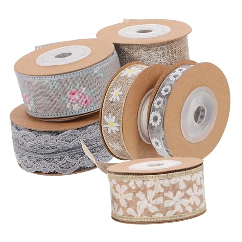 Homoyoyo 6 Rollen Geschenkband mit Blumendruck pro Bedrucktes Organza Band ohne Elastizität als Schleifenband für Partydekoration und Geschenkverpackung Leicht Zuschneidbar und Vielseitig Homoyoyo 6 Rollen Geschenkband mit Blumendruck pro Bedrucktes Organza Band ohne Elastizität als Schleifenband für Partydekoration und Geschenkverpackung Leicht Zuschneidbar und Vielseitig von Homoyoyo