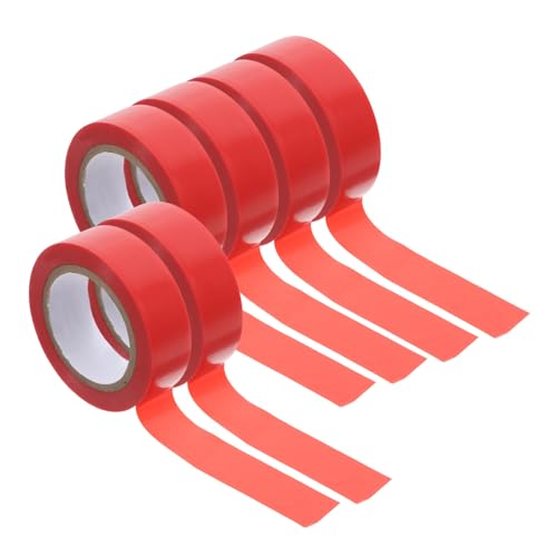 Homoyoyo 6 Rollen Isolierband Auto-drahtband Elektrisches Klebeband Für Den Innenbereich Klebeband Band Elektrisch Farbklebeband Farbiges Isolierband Hochleistungs-isolierband Rot Pvc von Homoyoyo