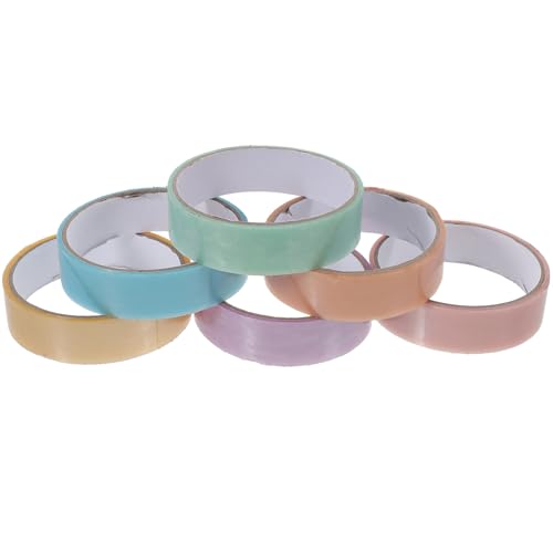 Homoyoyo 6 Rollen Klebrige Dekompression Bälle Multi Funktions Klebeband für Stressabbau Farbige Sticky Ball Tapes für Zuhause Büro und Reisen Lustiges zur Entspannung von Homoyoyo