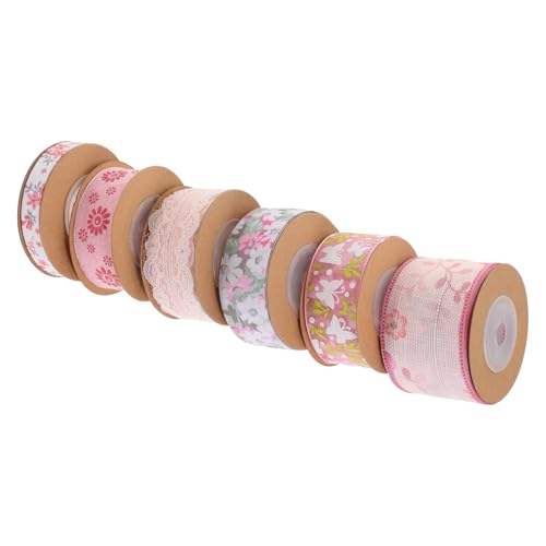 Homoyoyo 6 Rollen Multi Funktionales Geschenkband Schneidbares Stoffband für DIY Bastelprojekte Hochzeitsdekoration Kleidung und Fotorequisiten Hochwertiges Polyester Farbenfrohe Muster Homoyoyo 6 Rollen Multi Funktionales Geschenkband Schneidbares Stoffband für DIY Bastelprojekte Hochzeitsdekoration Kleidung und Fotorequisiten Hochwertiges Polyester Farbenfrohe Muster von Homoyoyo