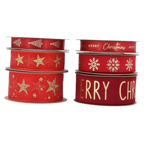 Homoyoyo 6 Rollen Rotes Glitzer Organza Band für Weihnachtsdeko Breites Chiffon Geschenkband mit Schneepuder Flexibles Diy Bastelband für Festliche Verpackungen Hochzeits und Homoyoyo 6 Rollen Rotes Glitzer Organza Band für Weihnachtsdeko Breites Chiffon Geschenkband mit Schneepuder Flexibles Diy Bastelband für Festliche Verpackungen Hochzeits und von Homoyoyo