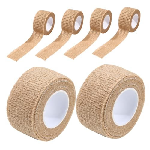 Homoyoyo 6 Rollen Selbstklebendes Elastisches Textilband Hautfarben Rutschfest und Geräuschdämpfend für Möbelbeine Vielseitiges Schutz Wickelband für Finger und Möbelpflege von Homoyoyo