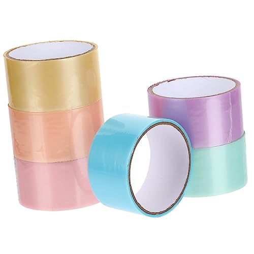 Homoyoyo 6 Rollen Sticky Ball Tape Bunte Klebebänder für DIY Sensory Stressabbau und Kreative Bastelprojekte Breit für Erwachsene von Homoyoyo
