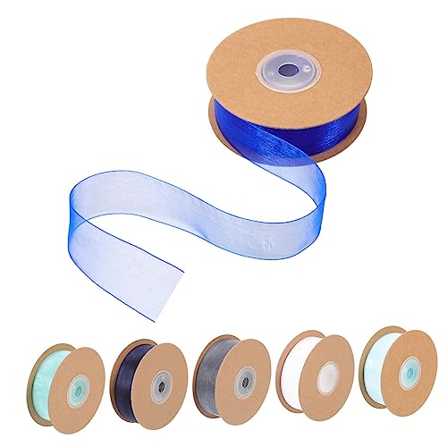 Homoyoyo 6 Rollen Transparente Chiffon Geschenkbänder in Blau Zuschneidbar Weiches Stoffmaterial Vielseitig für Geschenkverpackung DIY Dekoration Bequem und Langlebig Homoyoyo 6 Rollen Transparente Chiffon Geschenkbänder in Blau Zuschneidbar Weiches Stoffmaterial Vielseitig für Geschenkverpackung DIY Dekoration Bequem und Langlebig von Homoyoyo