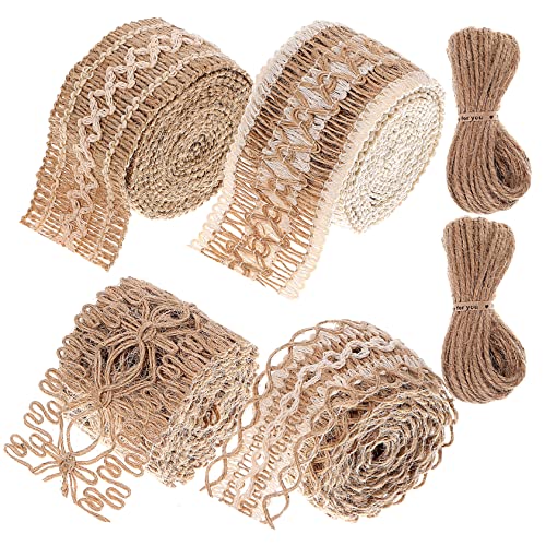 Homoyoyo 6 Rollen Vintage Dekoband Baumwolle Und Leinen Natürliches Juteband Spitzenbänder Natürliches Sackleinenband Sackleinenbänder Jutebänder Juteband Für Dekoration Homoyoyo 6 Rollen Vintage Dekoband Baumwolle Und Leinen Natürliches Juteband Spitzenbänder Natürliches Sackleinenband Sackleinenbänder Jutebänder Juteband Für Dekoration von Homoyoyo