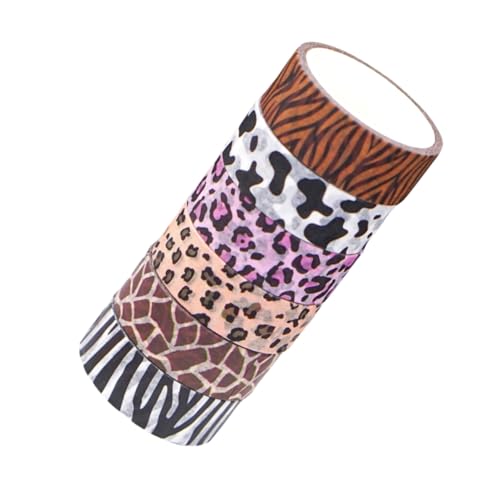Homoyoyo 6 Rollen Washi Tape mit Tiermustern Washi Papier Klebeband für DIY Basteln Reißbar Haftstark Farbenfrohe Aufkleber für Scrapbook Tagebuch Geschenkanhänger und Dekoration von Homoyoyo
