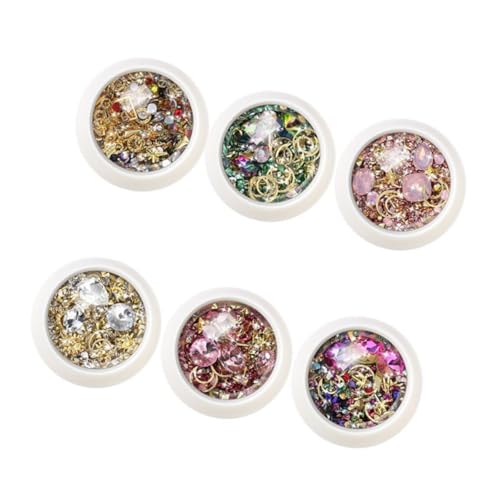 Homoyoyo 6 Sätze Teiliges Nail Art Zubehör mit Funkelnden Strasssteinen Leichte Langlebige Nageldekorationen für Natürliche und Künstliche Nägel für Damen DIY Maniküre und Kreative Nailart Homoyoyo 6 Sätze Teiliges Nail Art Zubehör mit Funkelnden Strasssteinen Leichte Langlebige Nageldekorationen für Natürliche und Künstliche Nägel für Damen DIY Maniküre und Kreative Nailart von Homoyoyo
