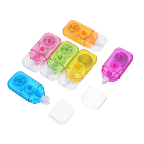 Homoyoyo 6 Stück Änderungsband Ästhetisches Schulmaterial Mini-Korrekturbänder Pastell Korrektor Kind klebrig Schreiben von Löschbändern praktischer Klebeband-Radierer AS Gum. von Homoyoyo