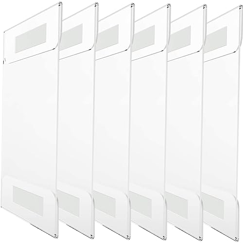 Homoyoyo 6 Stück Acryl Preisschilder Halter Preisdisplay für Menüs Werbung Fotos und Karten Transparente Tischaufsteller für Büro Restaurant und Verkaufstheken von Homoyoyo