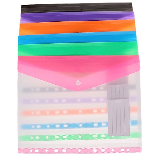 Homoyoyo 6 Stück Dokumententasche Transparente Nachfüll Ordner mit Druckknopf Stabile und Leichtgewichtige Material für und Tägliche Organisation von Homoyoyo