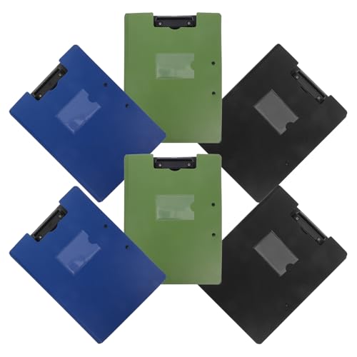 Homoyoyo 6 Stück Faltbare Klemmbretter Teiliges mit Doppelmetallklammern Wasserfestes und Leichtes Clipboard für Schule Büro und Klassenzimmer von Homoyoyo