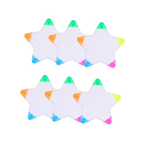 Homoyoyo 6 Stück Fünf-farben-highlighter Pastell Mehrfarbig Textmarker Kind Kreative Highlighter Markierungen Star Fluoreszierende Stifte Marker Ästhetisches Schulmaterial Bunt Plastik Homoyoyo 6 Stück Fünf-farben-highlighter Pastell Mehrfarbig Textmarker Kind Kreative Highlighter Markierungen Star Fluoreszierende Stifte Marker Ästhetisches Schulmaterial Bunt Plastik von Homoyoyo