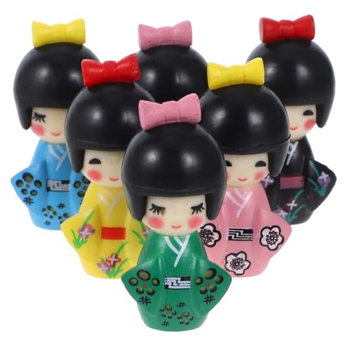 Homoyoyo 6 Stück Japanische Kokeshi-Puppen Set – Traditionelle Asiatische Figuren Für Tischdekoration Und Sammeln – Handgefertigte Kunstwerke Für Zuhause Und Restaurants Homoyoyo 6 Stück Japanische Kokeshi-Puppen Set – Traditionelle Asiatische Figuren Für Tischdekoration Und Sammeln – Handgefertigte Kunstwerke Für Zuhause Und Restaurants von Homoyoyo