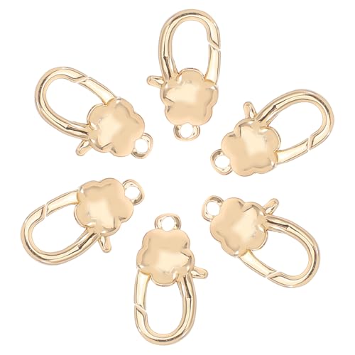 Homoyoyo 6 Stück Karabinerverschlüsse Blumenform Langlebige Lobsterclips für Diy Schmuck Handliche Schmuckverbinder für Armbänder Halsketten Schlüsselanhänger Homoyoyo 6 Stück Karabinerverschlüsse Blumenform Langlebige Lobsterclips für Diy Schmuck Handliche Schmuckverbinder für Armbänder Halsketten Schlüsselanhänger von Homoyoyo