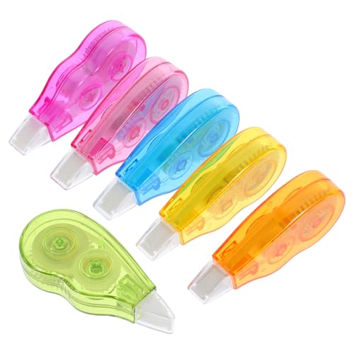 Homoyoyo 6 Stück Korrekturband Tragbares Korrekturband ohne Trocknungszeit für Schule und Büro Farbverlauf Regenbogen Homoyoyo 6 Stück Korrekturband Tragbares Korrekturband ohne Trocknungszeit für Schule und Büro Farbverlauf Regenbogen von Homoyoyo