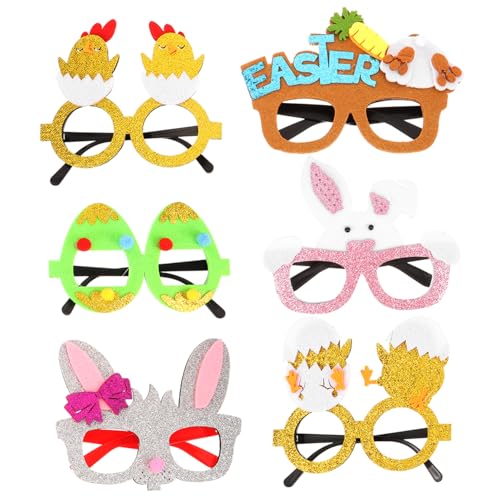 Homoyoyo 6 Stück Kostümgläser Festivalbrillen für Osterjagd Gläser für die Osterparty lustige Brille Ostern Zubehör für die Osterparty Osterelemente-Brille gefühlt Homoyoyo 6 Stück Kostümgläser Festivalbrillen für Osterjagd Gläser für die Osterparty lustige Brille Ostern Zubehör für die Osterparty Osterelemente-Brille gefühlt von Homoyoyo